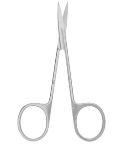 S12006-10  IRIS-Fine Scissors (Round Type)-S/S Cvd/22*4.5mm/10.5cm