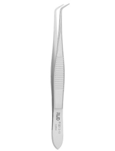 F12013-10  Dressing Forceps w/o Serrations-45° Cvd, S/S, Tip 0.5*0.2mm, 10cm