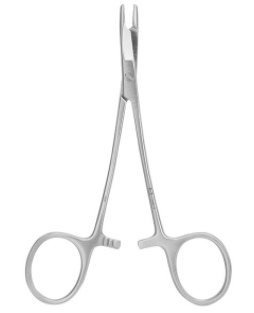 F31047-12  OLSEN-HEGAR Needle Holders with Scissors-Str, 10*2.15mm/12cm